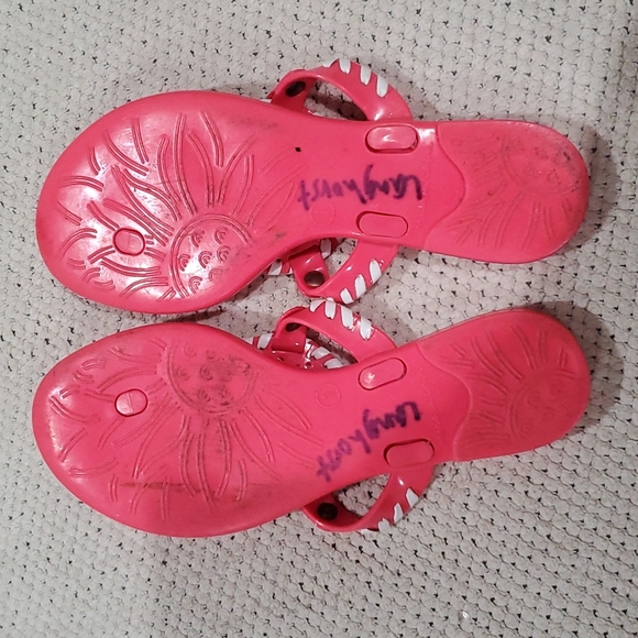 Jack Rogers Shoes Jack Rogers Jelly Sandals Coral Pink White Flip Flop Thong Sa